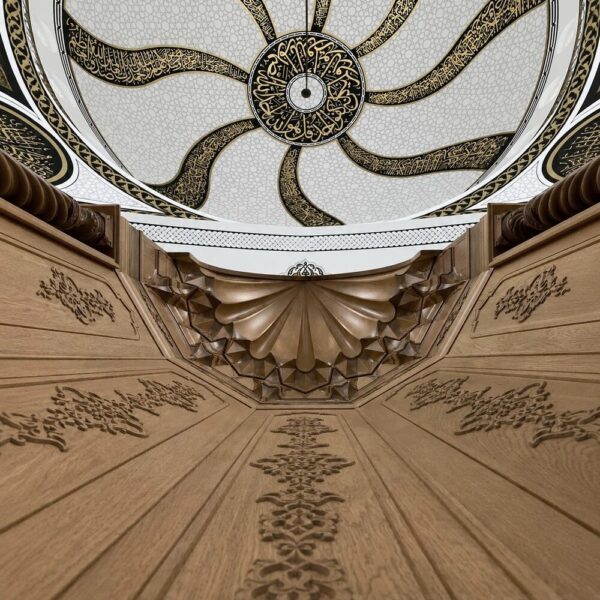 Classic Ottoman Stlye Mihrab – wooden mosque mihrab detail view 13