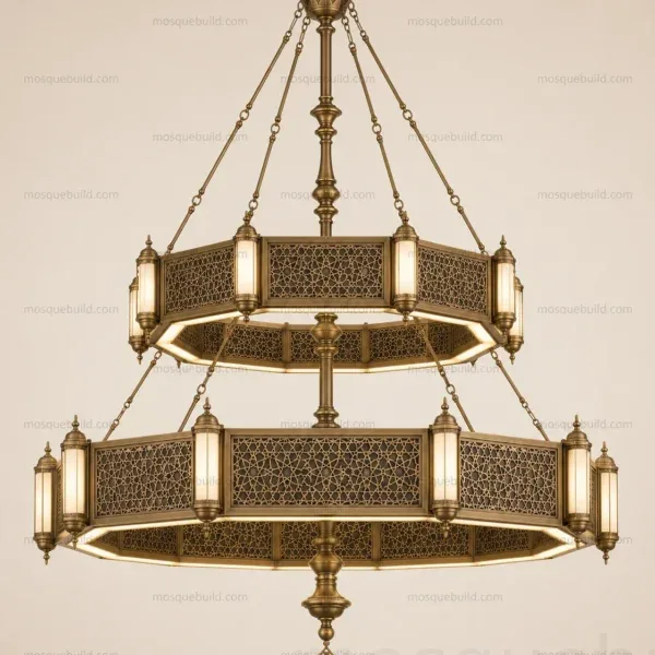 Architectural Modern Islamic Mosque Chandelier – Model CHD-260816-003 front product view