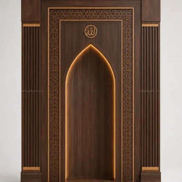 Architectural Modern Mosque Mihrab – Model MIH-260816-001 front product view