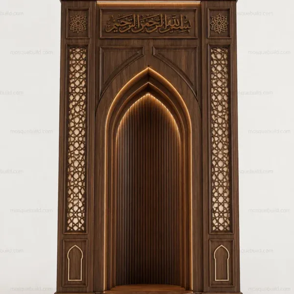 Architectural Modern Mosque Mihrab – Model MIH-260816-025 front product view
