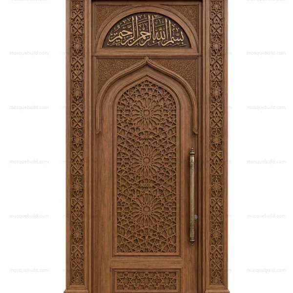 Calligraphic Islamic Calligraphy Mosque Door – Model DOR-260816-022 front product view