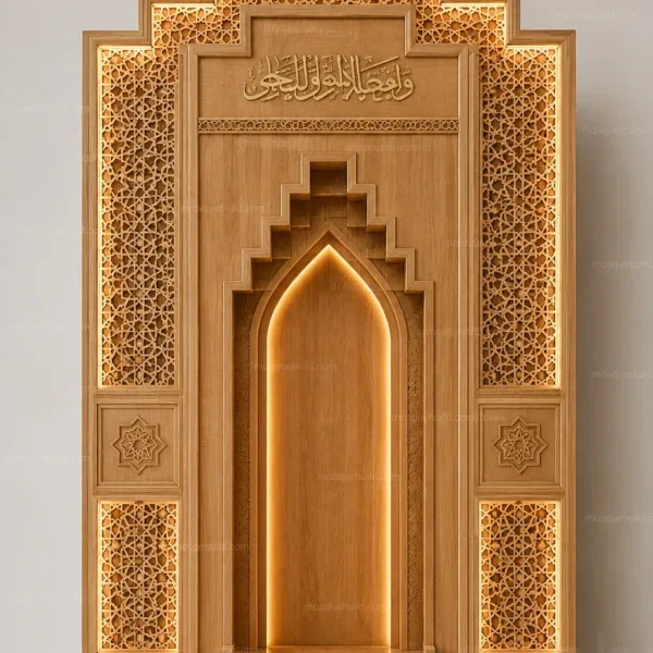 Geometric Modern Mosque Mihrab – Model MIH-260816-026 front product view