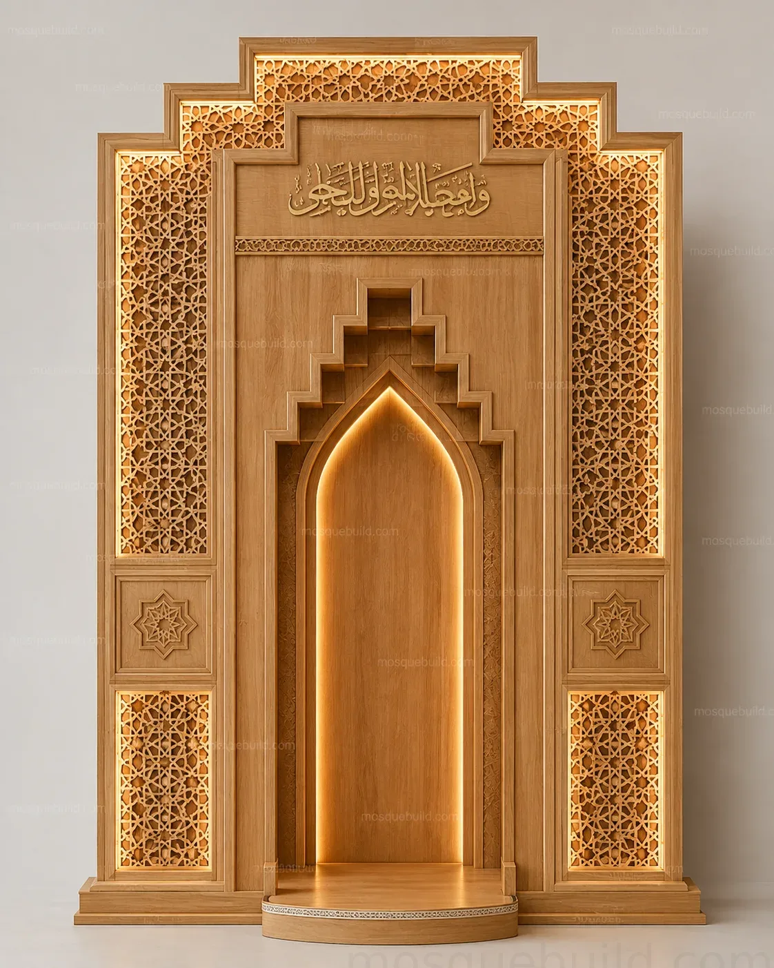 Geometric Modern Mosque Mihrab – Model MIH-260816-026 – Main Geometrik Modern Cami Mihrabı – Model MIH-260816-026 ürün ön görünümü