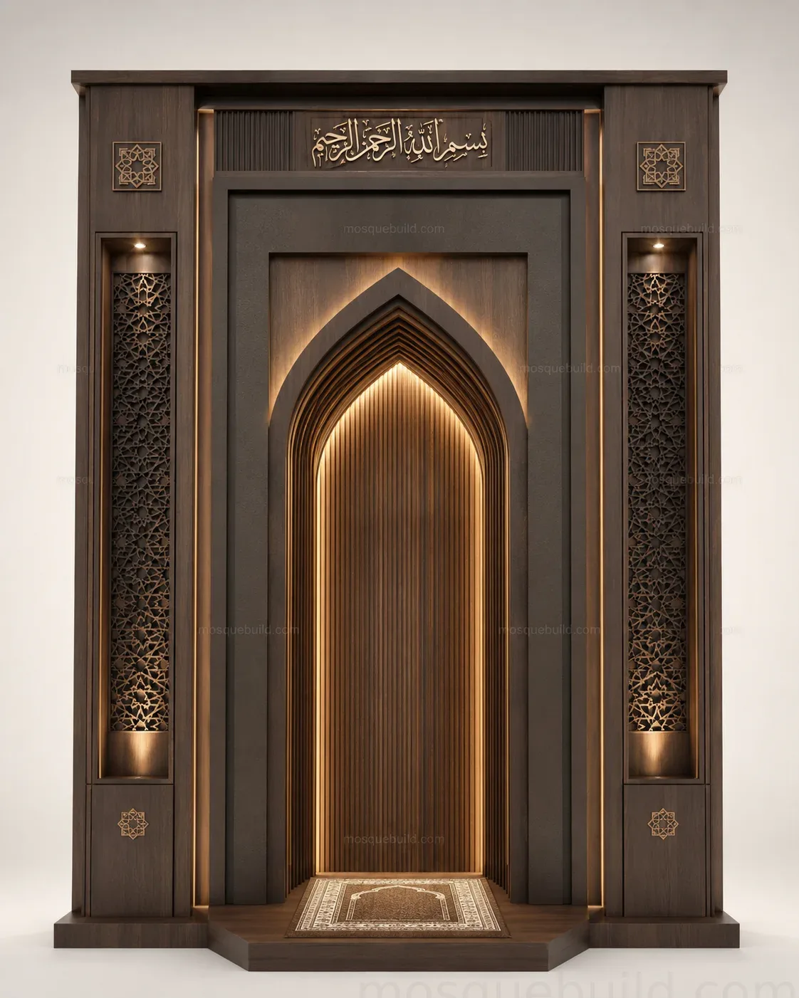 Linear Modern Mosque Mihrab – Model MIH-260816-006 – Main Lineer Modern Cami Mihrabı – Model MIH-260816-006 ürün ön görünümü
