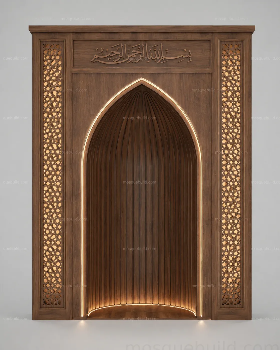 Linear Modern Mosque Mihrab – Model MIH-260816-046 – Main Lineer Modern Cami Mihrabı – Model MIH-260816-046 ürün ön görünümü