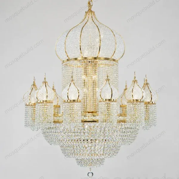 Ottoman Dome Crystal Mosque Chandelier front product view