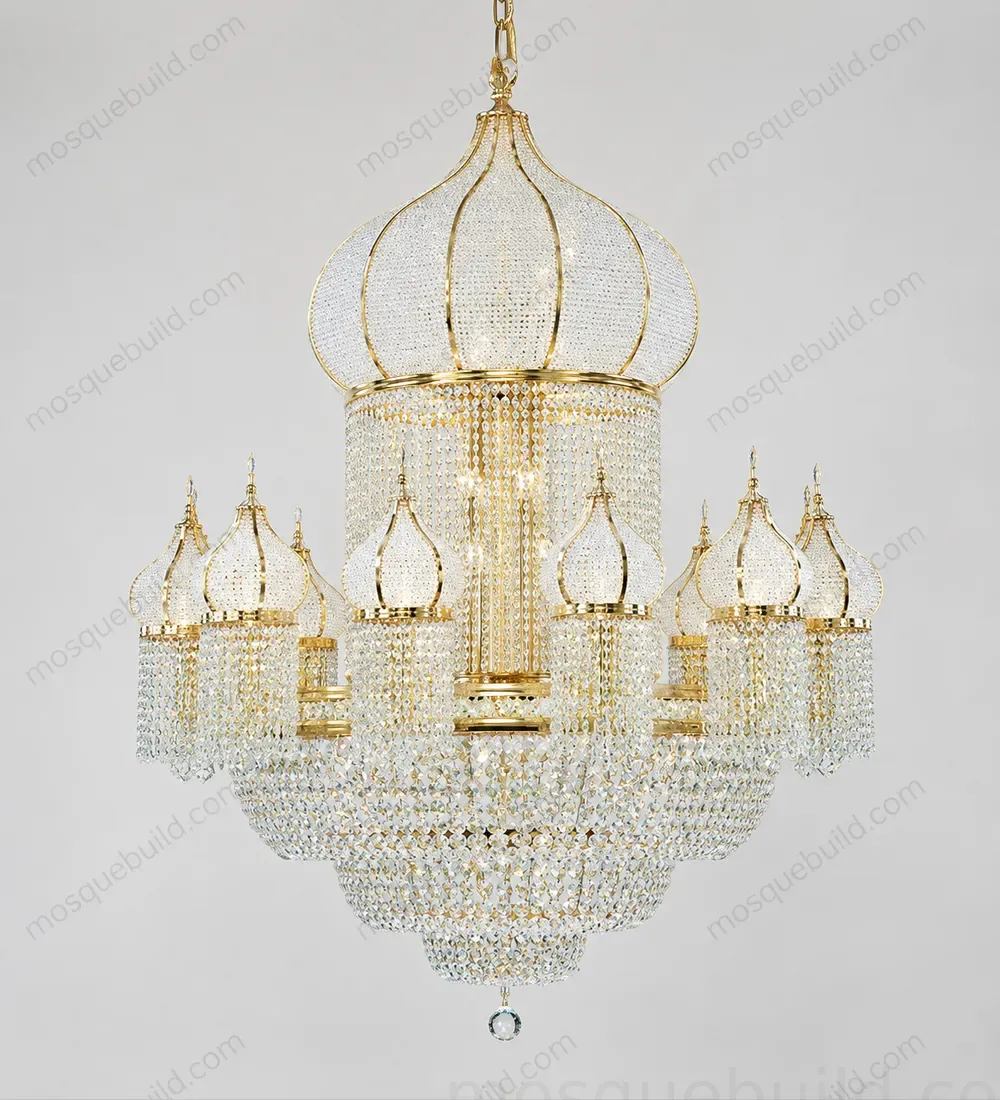 Ottoman Dome Crystal Mosque Chandelier front product view