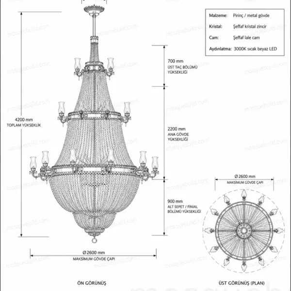 Guides d’éclairage et de lustres pour mosquées — référence technique