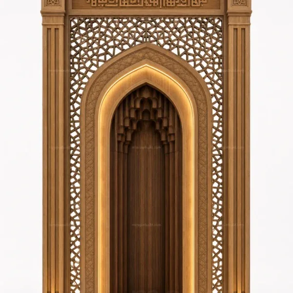 Minimal Modern Mosque Mihrab – Model MIH-260816-004 front product view