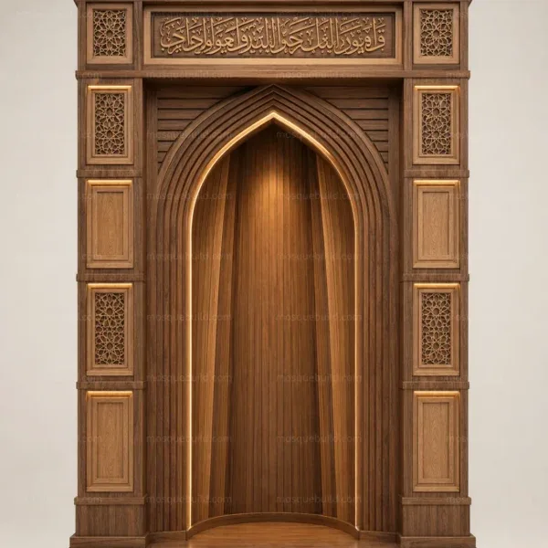 Minimal Modern Mosque Mihrab – Model MIH-260816-028 front product view