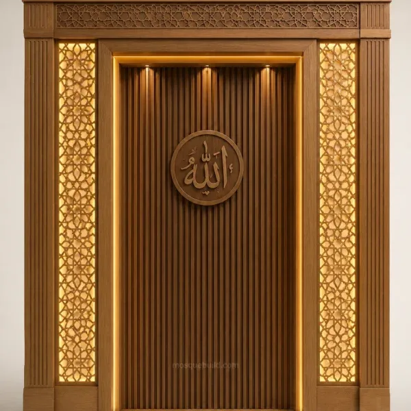 Minimal Modern Mosque Mihrab – Model MIH-260816-044 front product view