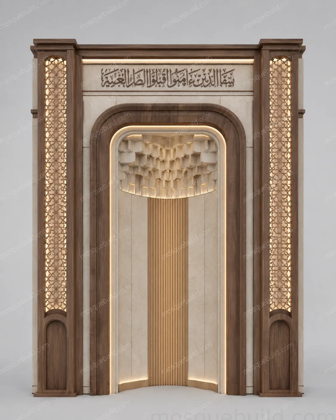 Refined Modern Mosque Mihrab – Model MIH-260816-016 – Main Rafine Modern Cami Mihrabı – Model MIH-260816-016 ürün ön görünümü
