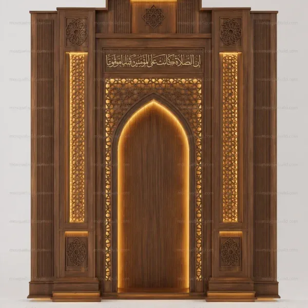Refined Modern Mosque Mihrab – Model MIH-260816-040 front product view