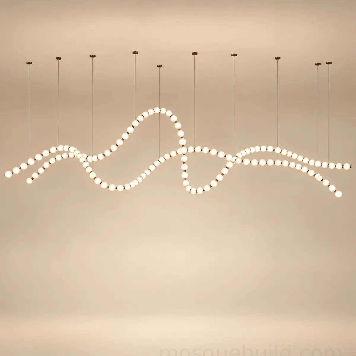 Sculptural Wave Globe Chandelier - 1